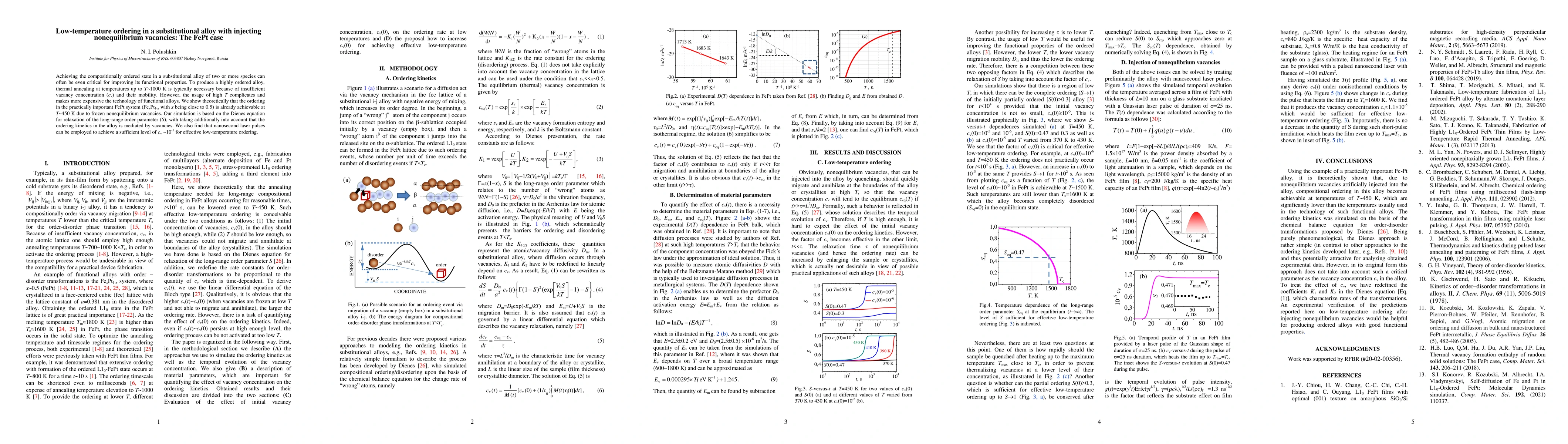 Thumbnail for Low-temperature ordering in a substitutional alloy with injecting
  nonequilibrium vacancies: The FePt case