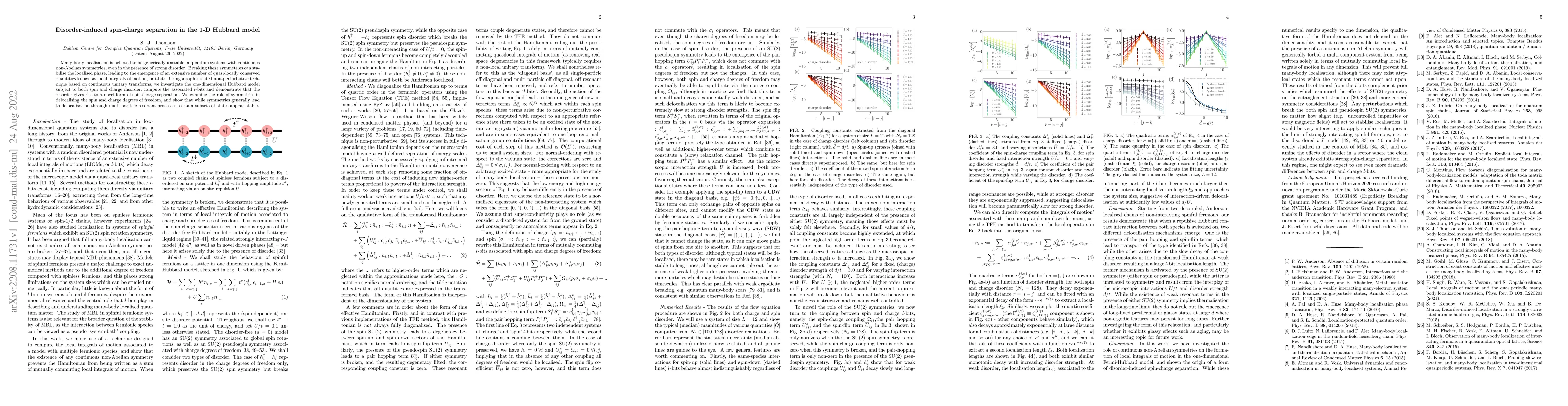 Thumbnail for Disorder-induced spin-charge separation in the 1-D Hubbard model