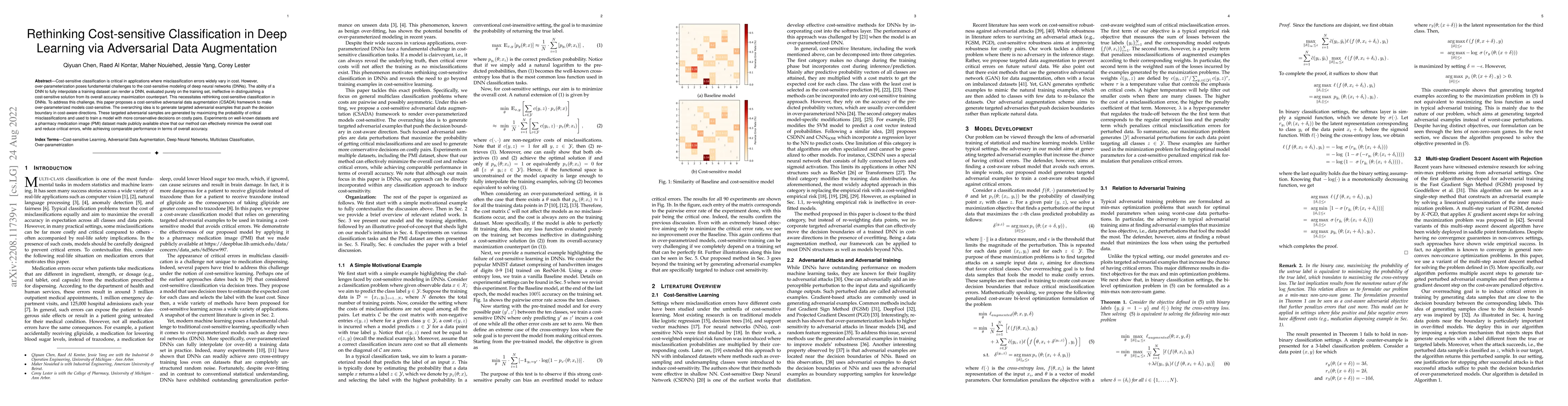 Thumbnail for Rethinking Cost-sensitive Classification in Deep Learning via
  Adversarial Data Augmentation