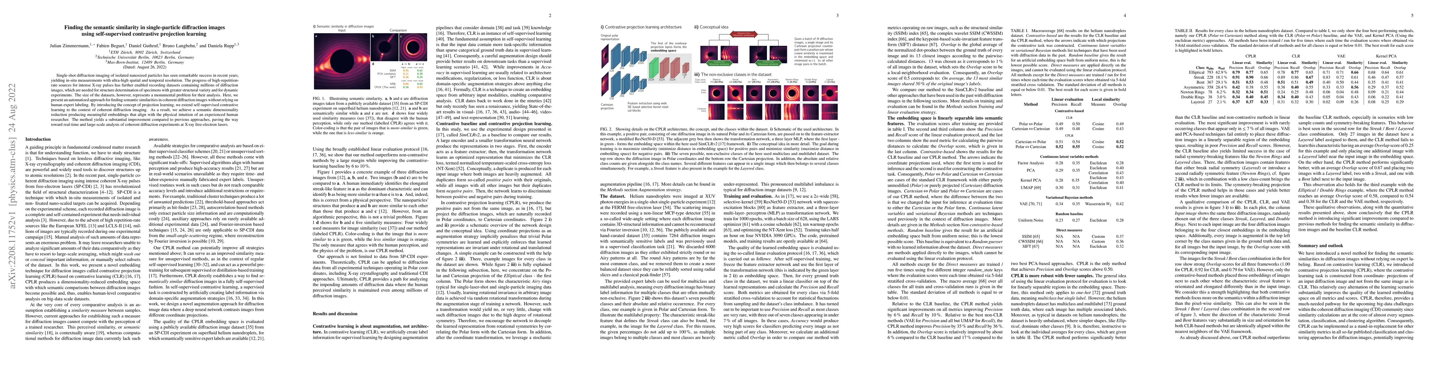 Thumbnail for Finding the semantic similarity in single-particle diffraction images
  using self-supervised contrastive projection learning