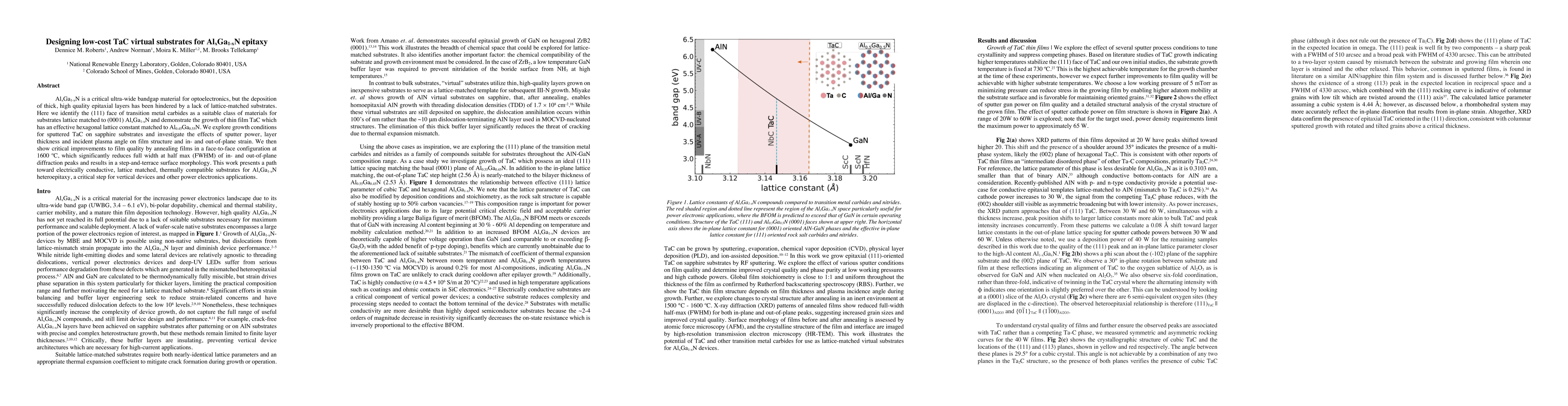 Thumbnail for Designing low-cost TaC virtual substrates for $Al_xGa_{1-x}N$ epitaxy