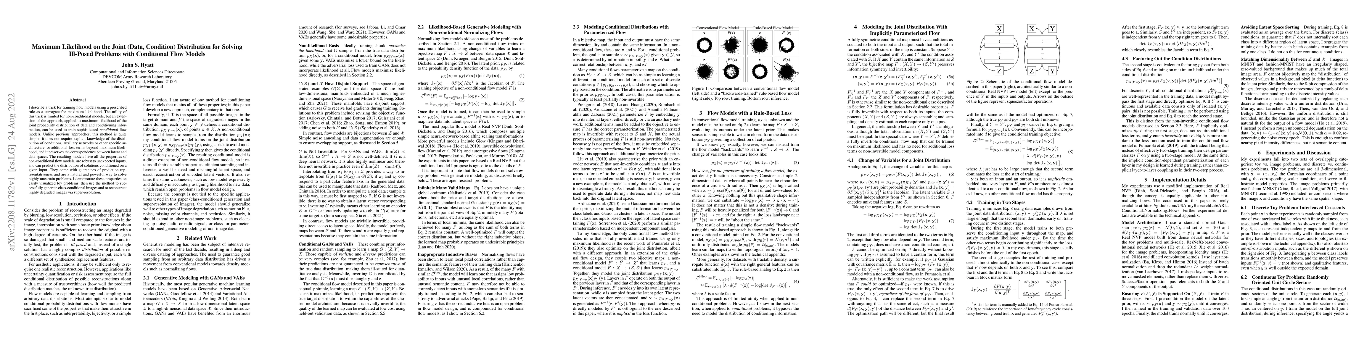 Thumbnail for Maximum Likelihood on the Joint (Data, Condition) Distribution for
  Solving Ill-Posed Problems with Conditional Flow Models