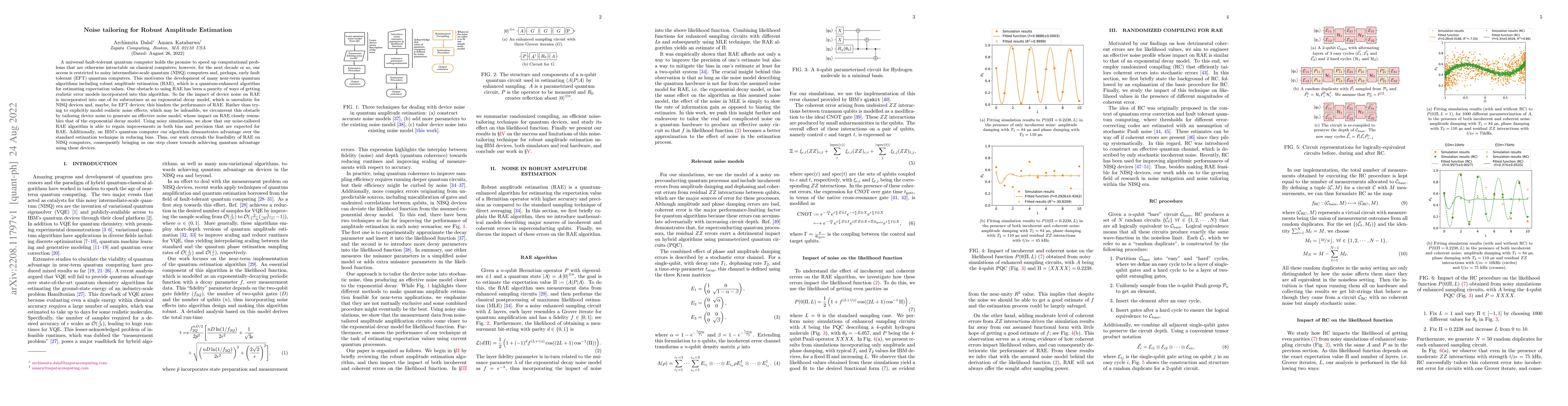 Thumbnail for Noise tailoring for Robust Amplitude Estimation