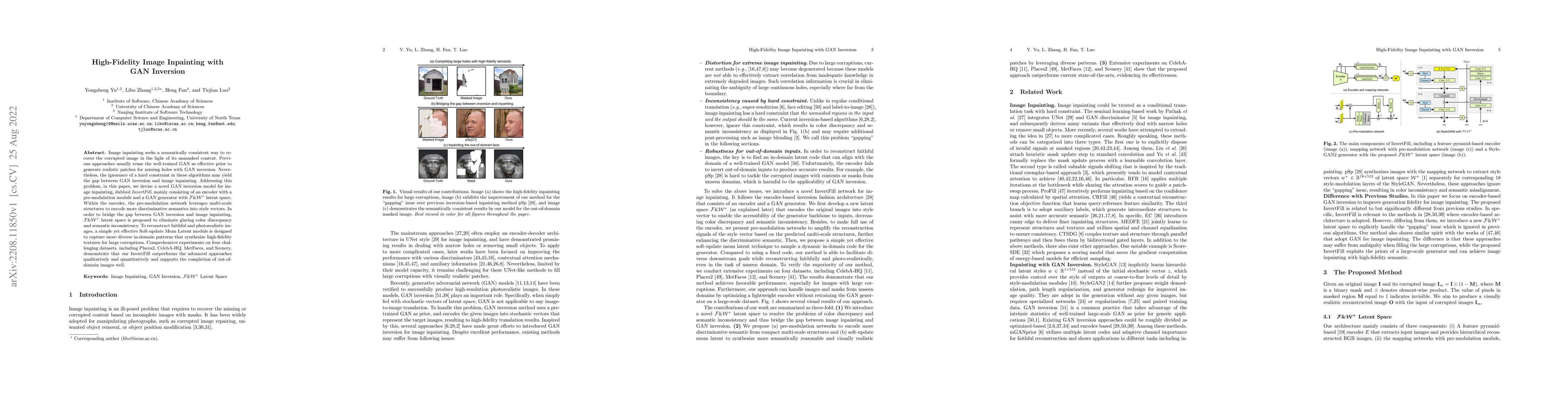 Thumbnail for High-Fidelity Image Inpainting with GAN Inversion