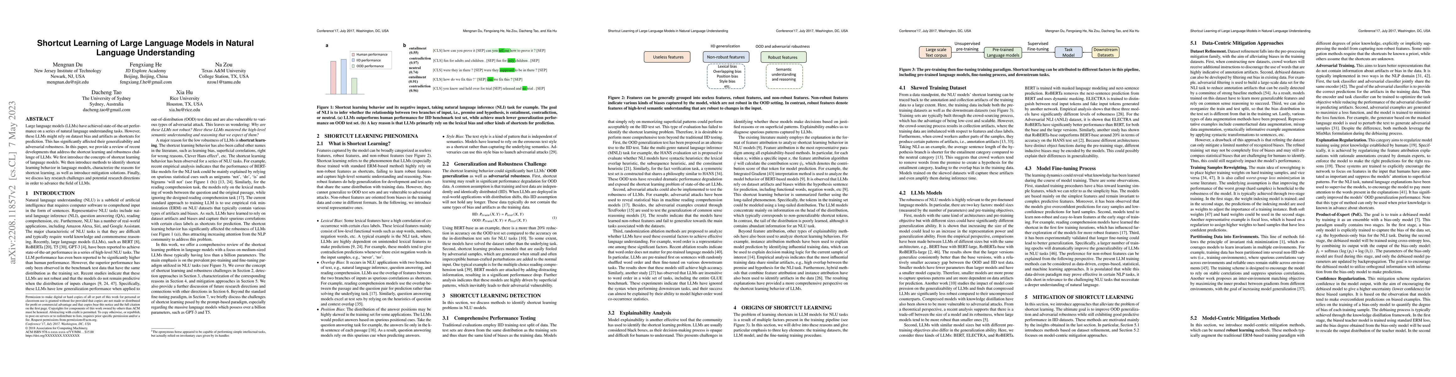 Thumbnail for Shortcut Learning of Large Language Models in Natural Language
  Understanding