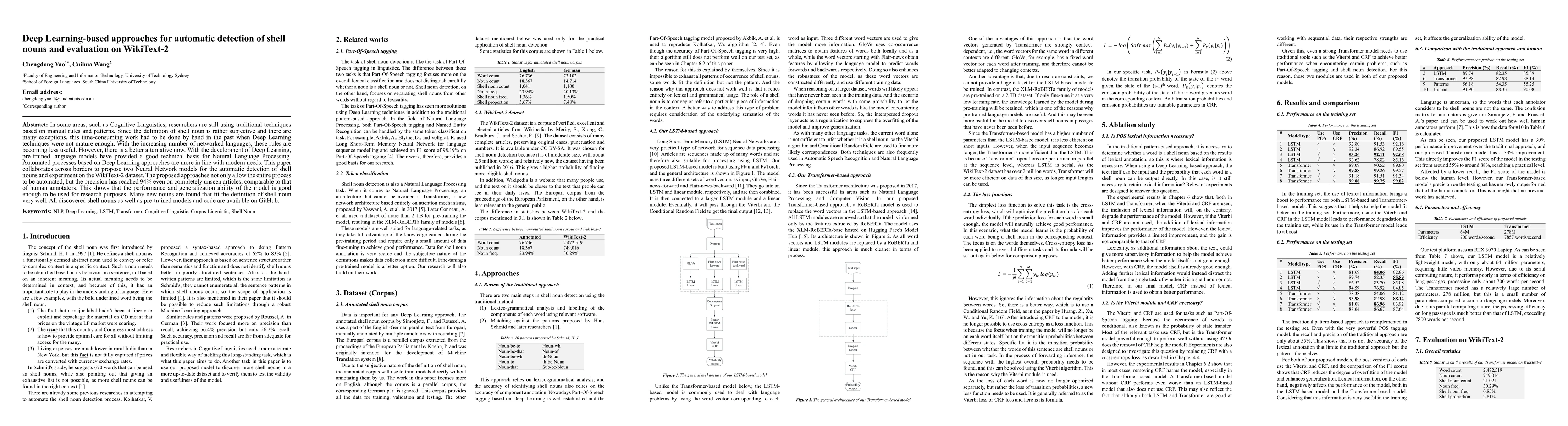Thumbnail for Deep Learning-based approaches for automatic detection of shell nouns
  and evaluation on WikiText-2