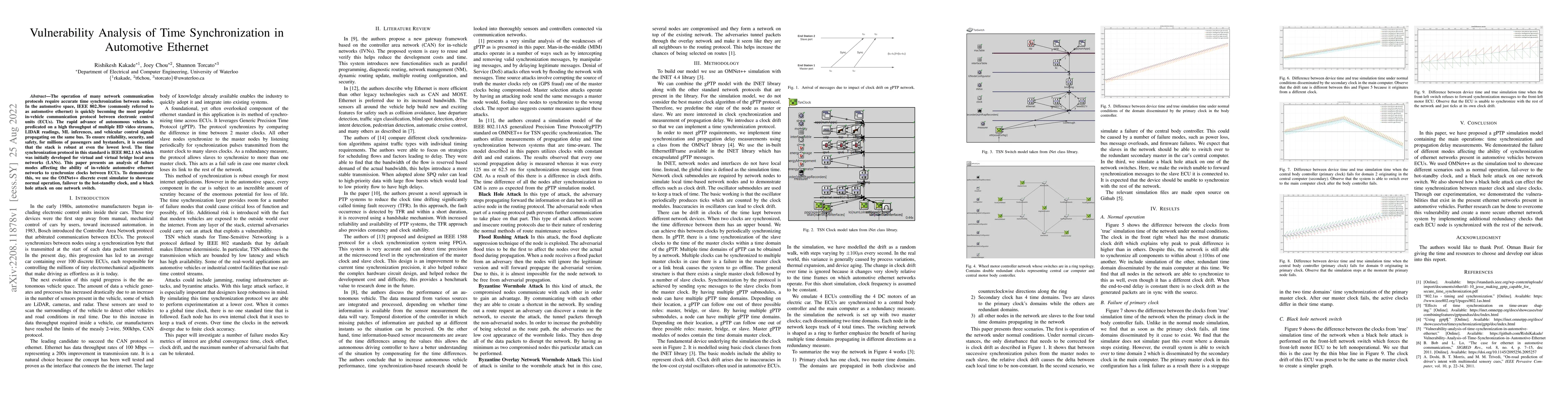 Thumbnail for Vulnerability Analysis of Time Synchronization in Automotive Ethernet