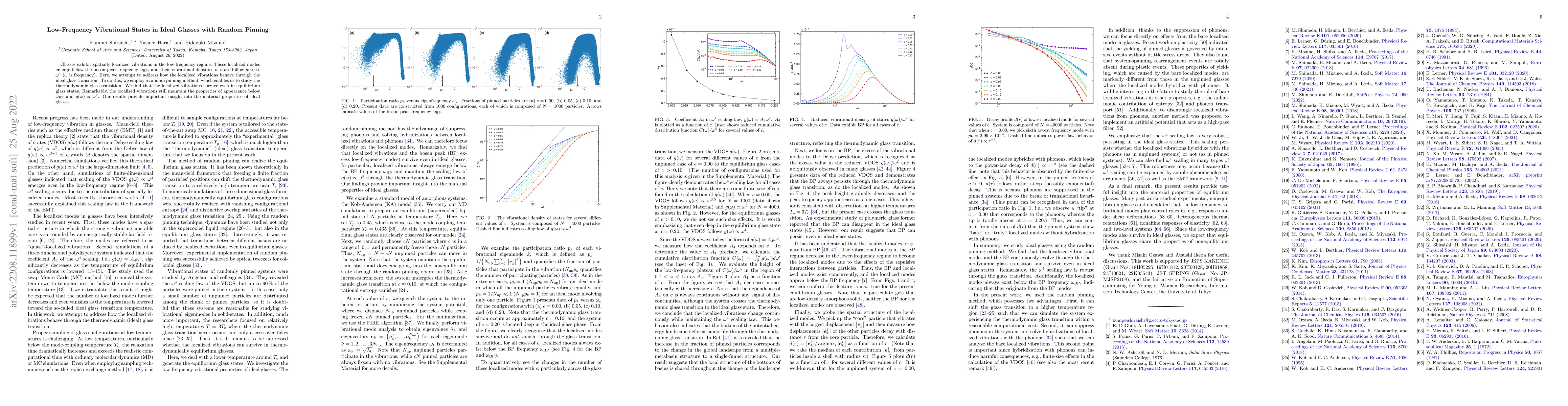 Thumbnail for Low-Frequency Vibrational States in Ideal Glasses with Random Pinning