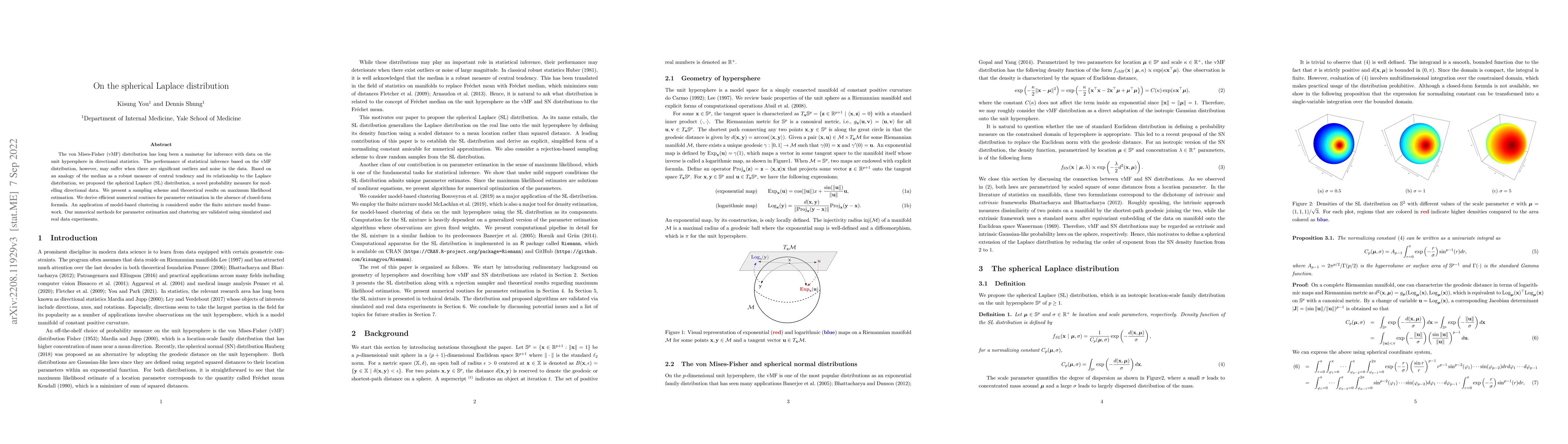 Thumbnail for On the spherical Laplace distribution
