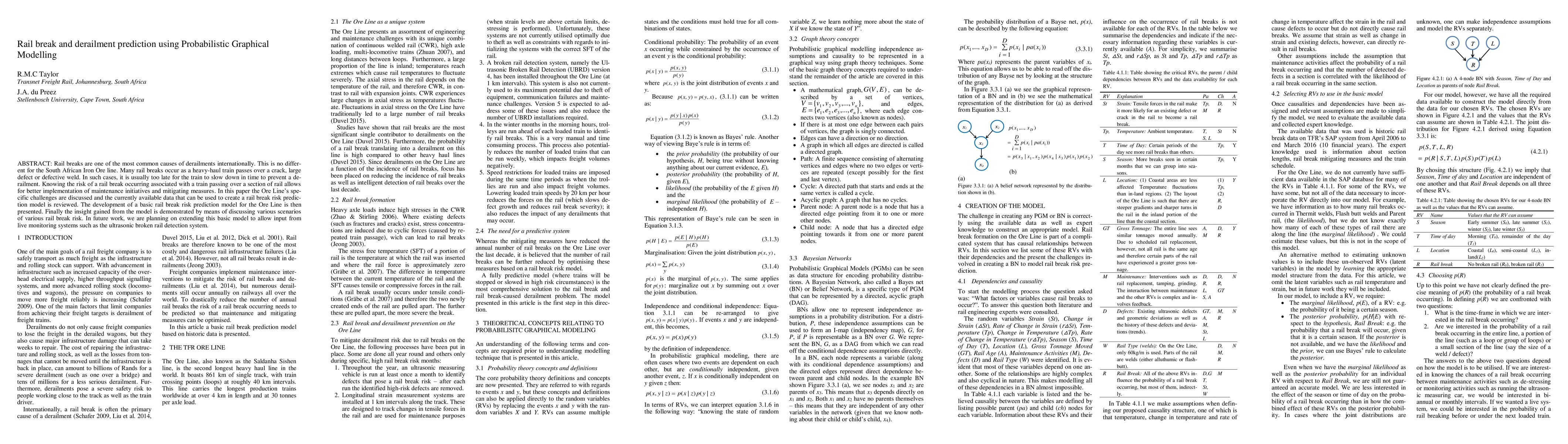 Thumbnail for Rail break and derailment prediction using Probabilistic Graphical
  Modelling