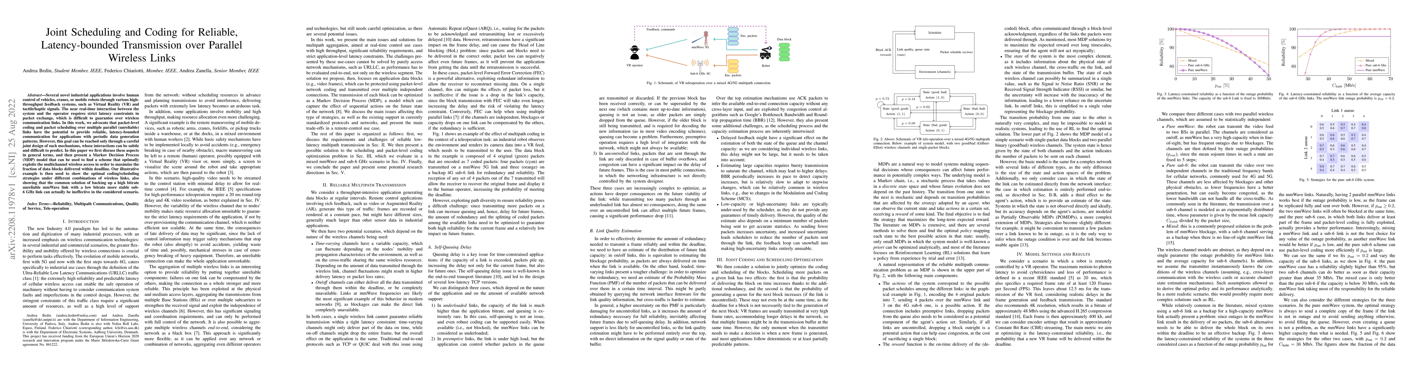 Thumbnail for Joint Scheduling and Coding for Reliable, Latency-bounded Transmission
  over Parallel Wireless Links