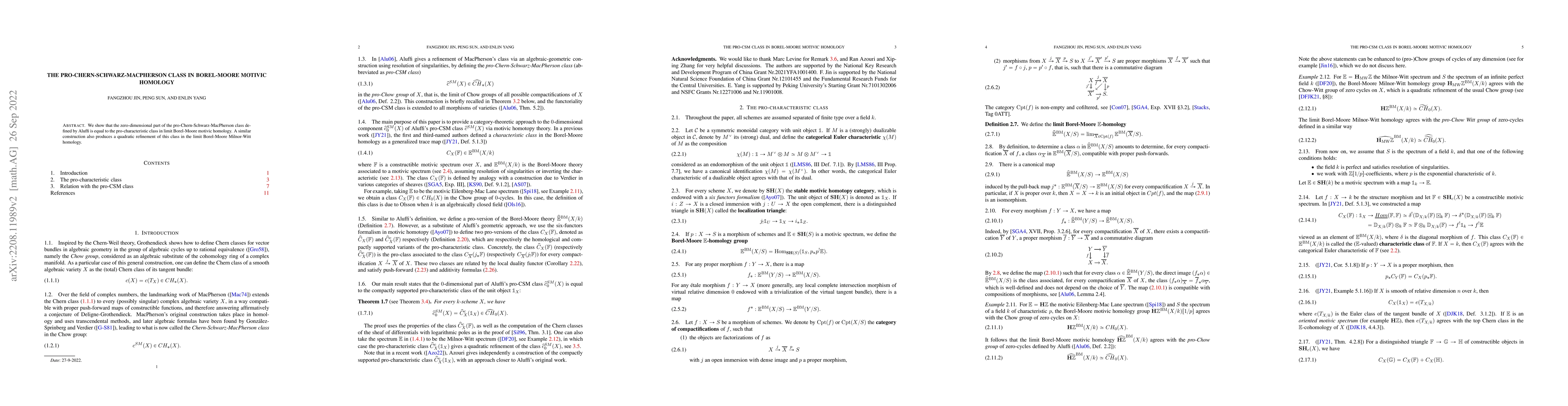 Thumbnail for The pro-Chern-Schwarz-MacPherson class in Borel-Moore motivic homology