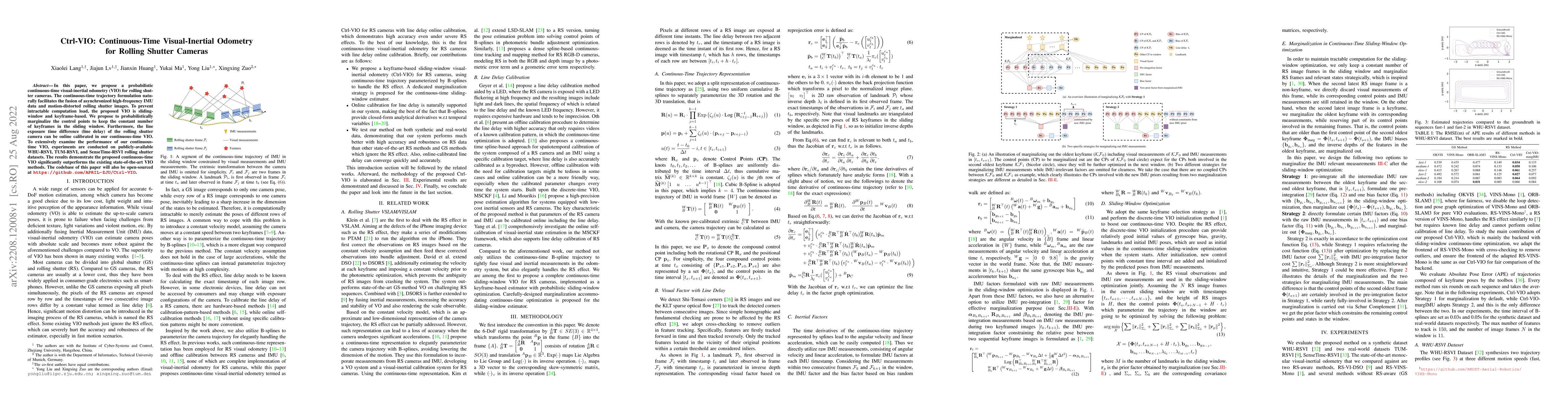 Thumbnail for Ctrl-VIO: Continuous-Time Visual-Inertial Odometry for Rolling Shutter
  Cameras
