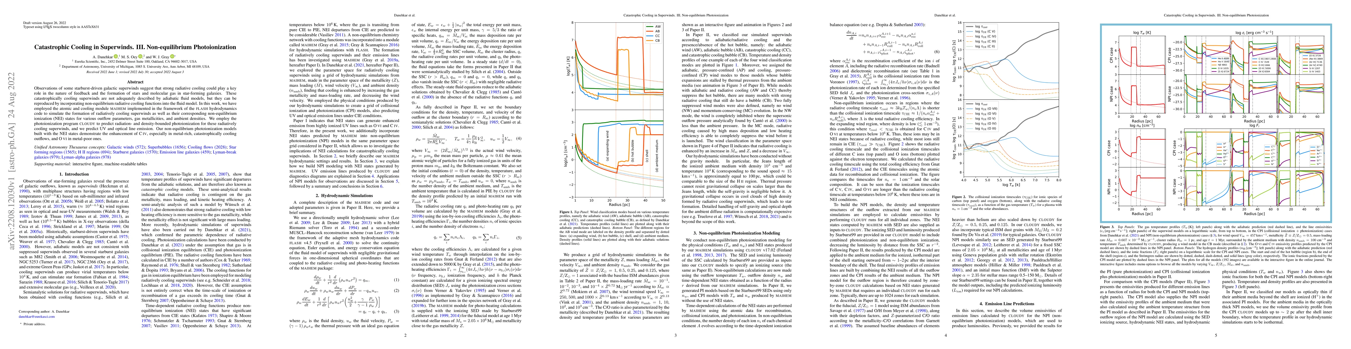 Thumbnail for Catastrophic Cooling in Superwinds. III. Non-equilibrium Photoionization