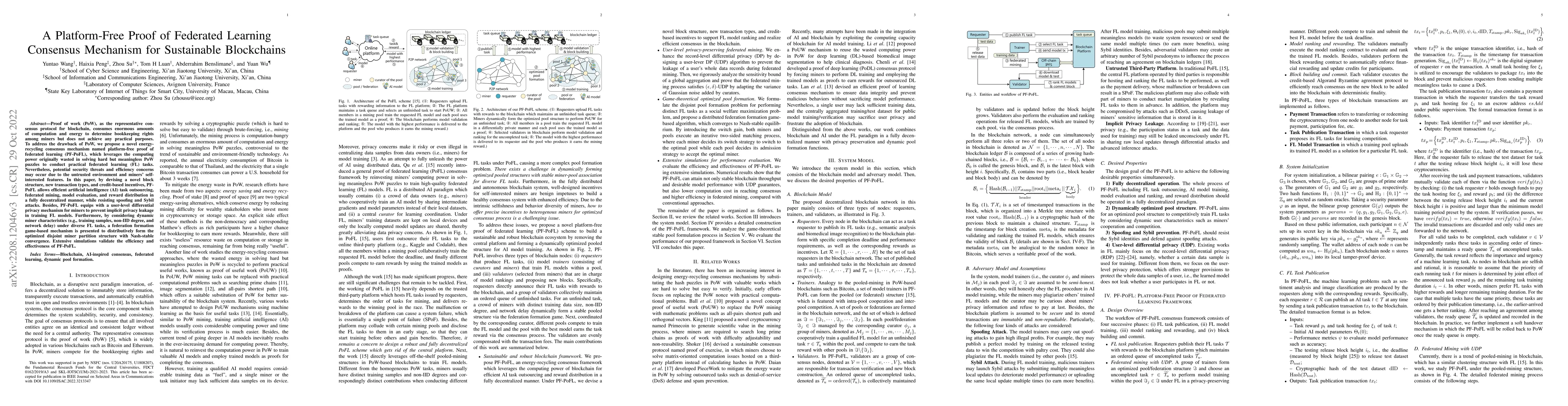 Thumbnail for A Platform-Free Proof of Federated Learning Consensus Mechanism for
  Sustainable Blockchains