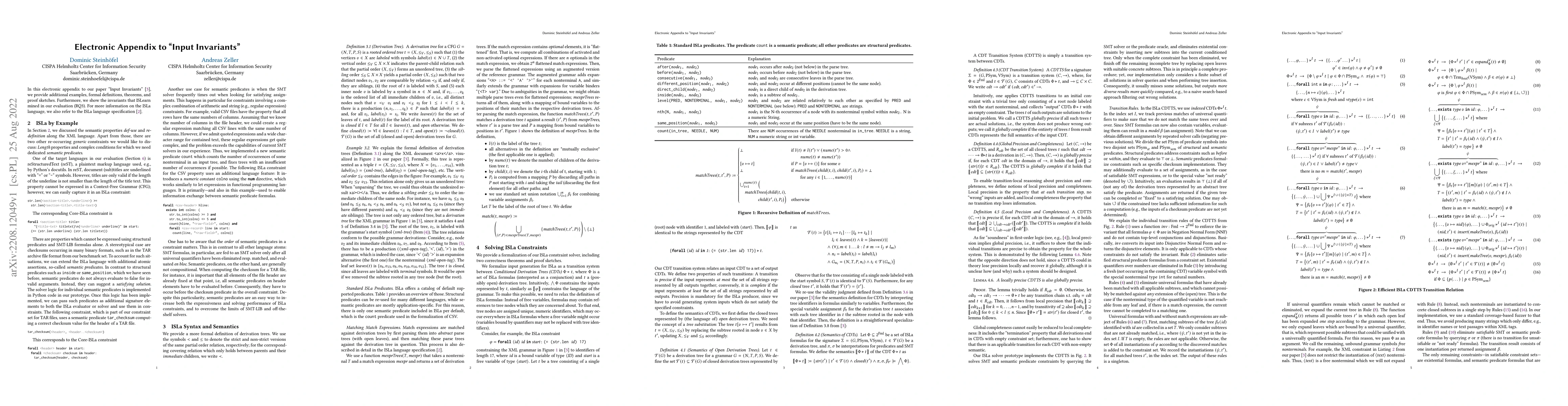 Thumbnail for Electronic Appendix to "Input Invariants"
