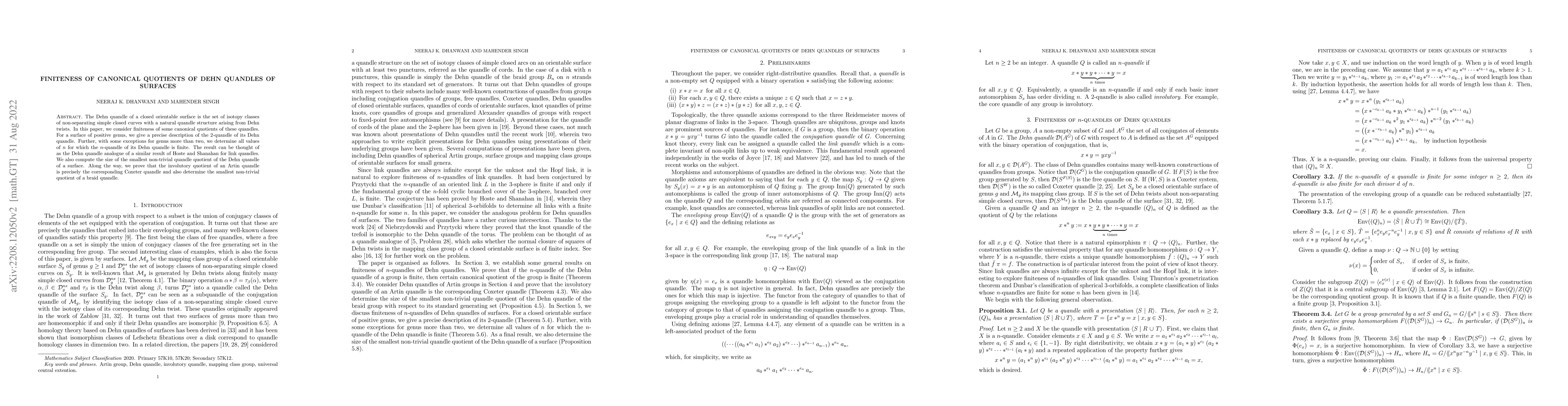 Thumbnail for Finiteness of canonical quotients of Dehn quandles of surfaces
