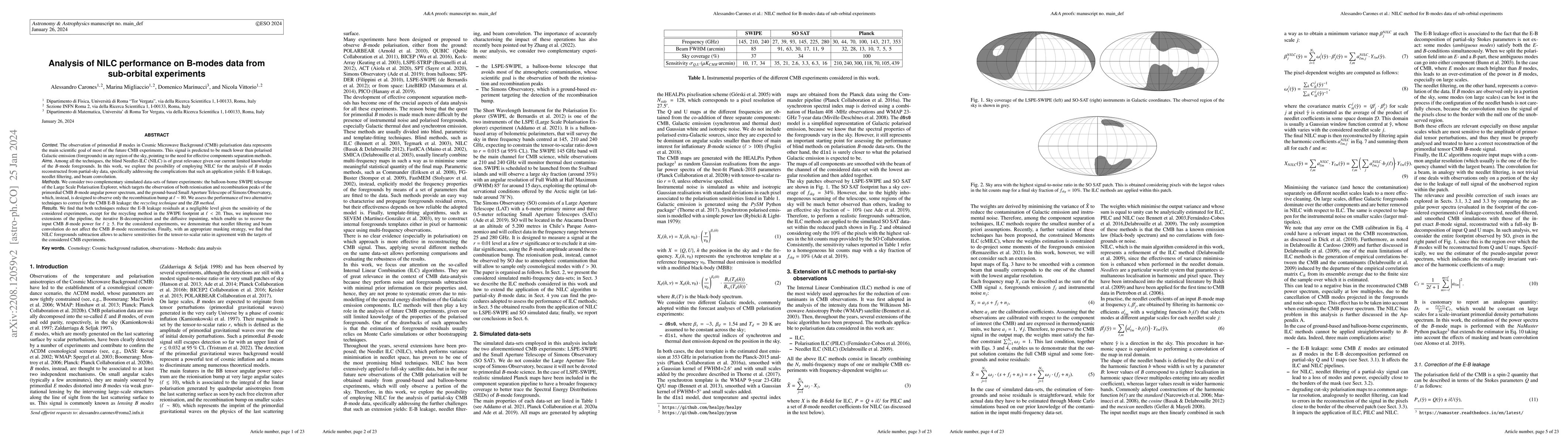 Thumbnail for Analysis of NILC performance on B-modes data of sub-orbital experiments