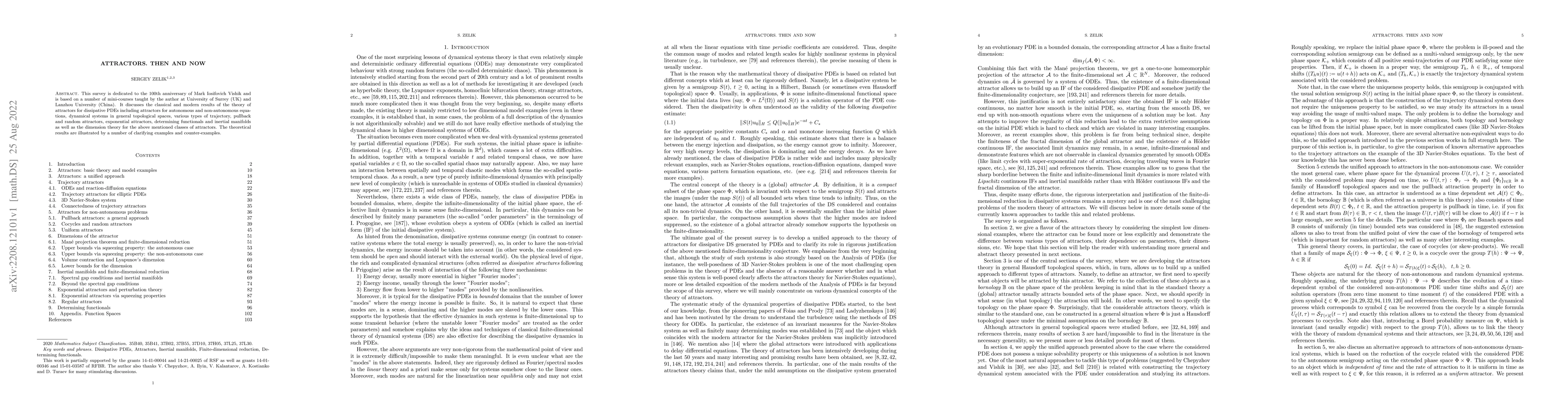 Thumbnail for Attractors. Then and now