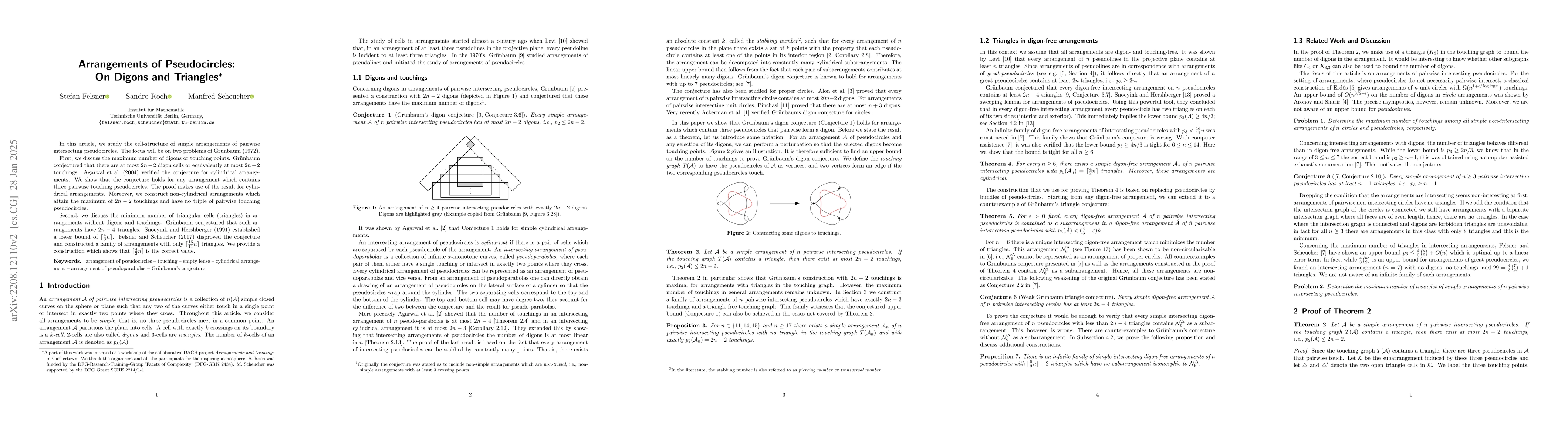 Thumbnail for Arrangements of Pseudocircles: On Digons and Triangles