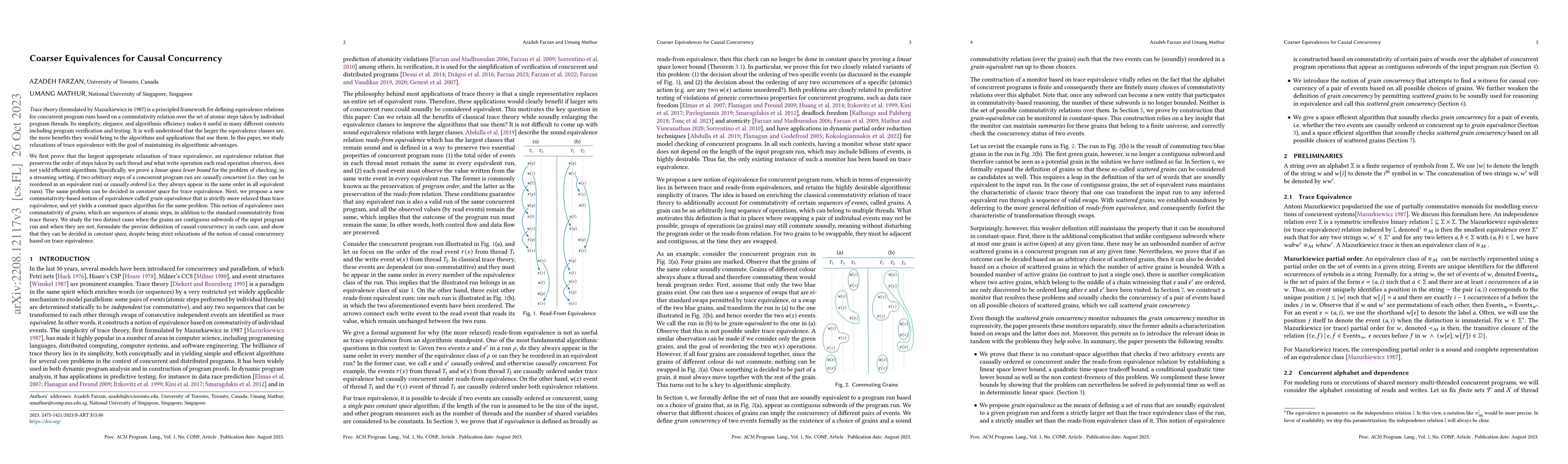 Thumbnail for Coarser Equivalences for Causal Concurrency