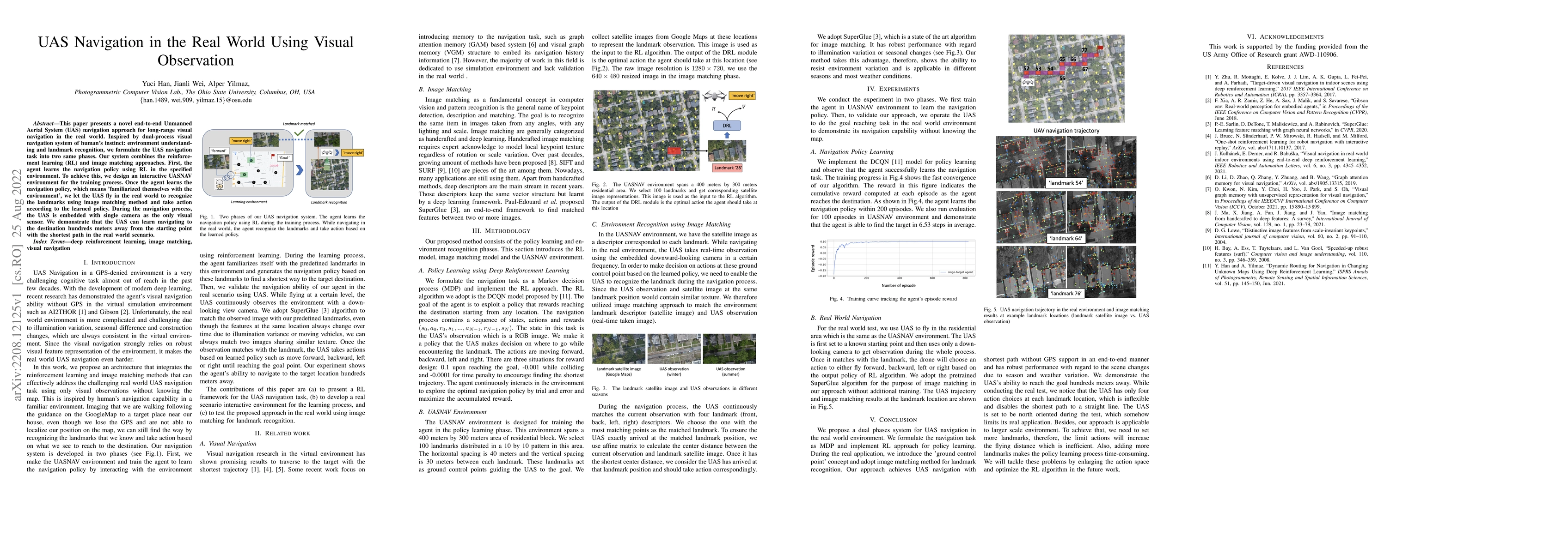 Thumbnail for UAS Navigation in the Real World Using Visual Observation
