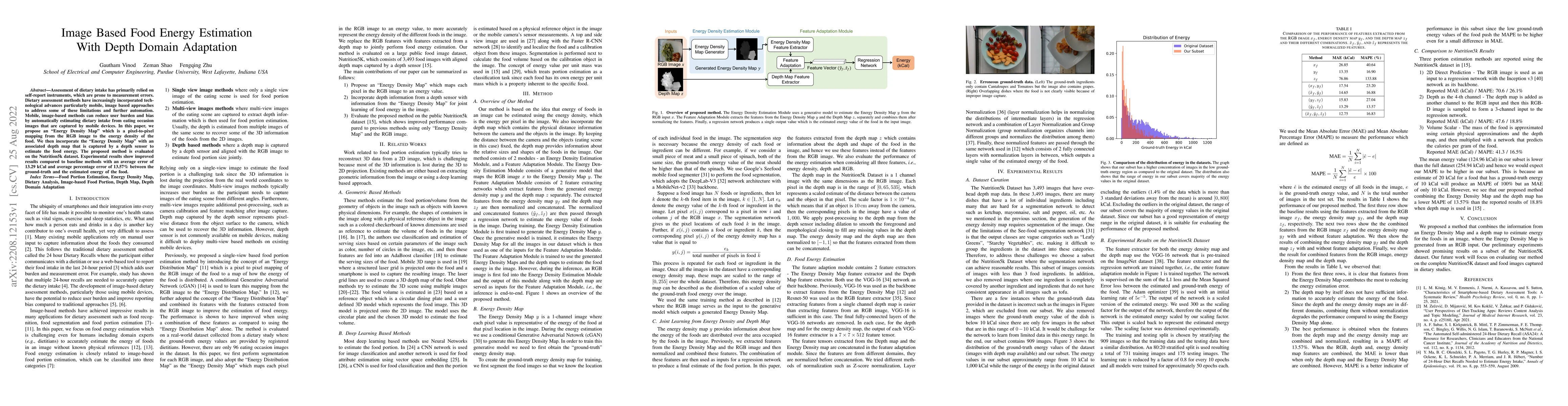 Thumbnail for Image Based Food Energy Estimation With Depth Domain Adaptation