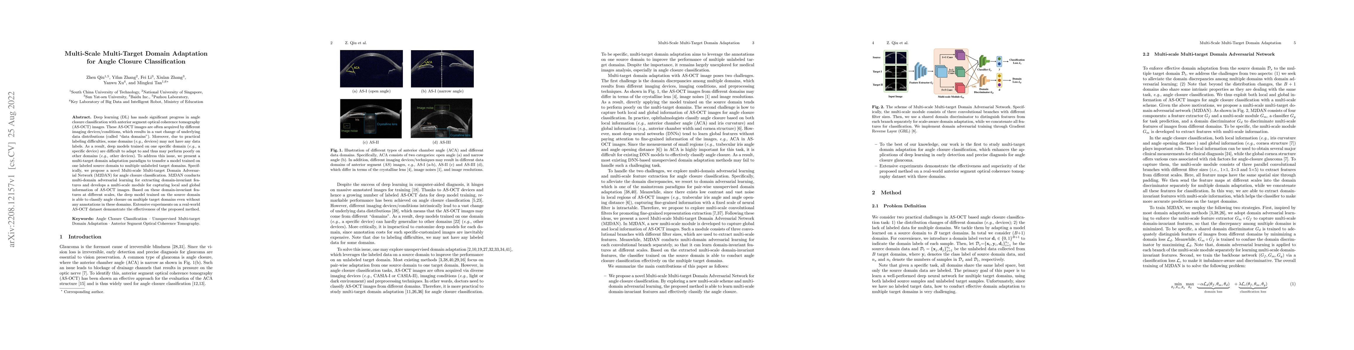 Thumbnail for Multi-Scale Multi-Target Domain Adaptation for Angle Closure
  Classification