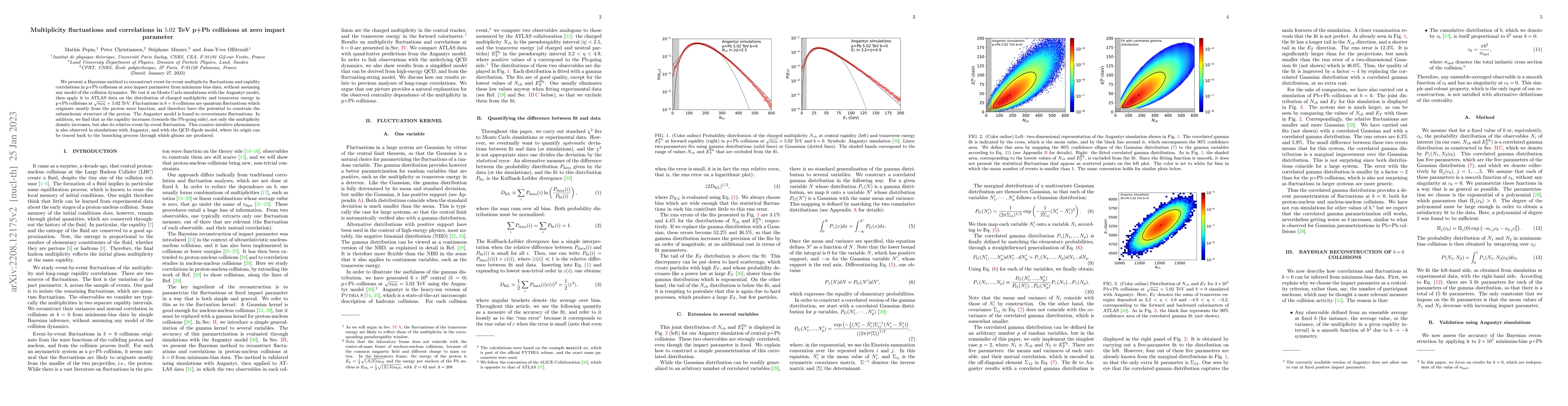 Thumbnail for Multiplicity fluctuations and correlations in 5.02 TeV p+Pb collisions
  at zero impact parameter