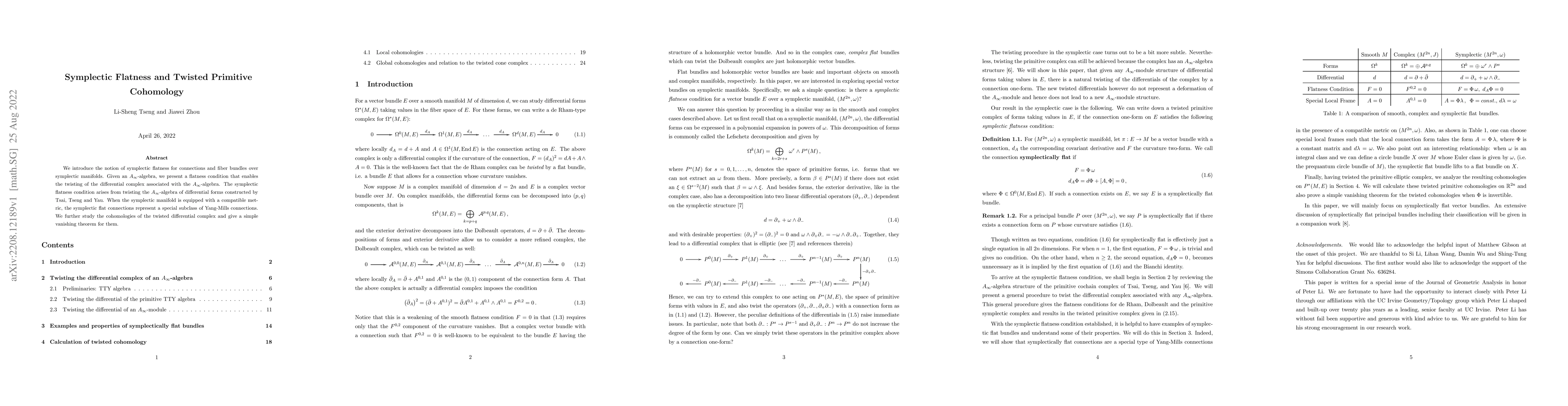 Thumbnail for Symplectic Flatness and Twisted Primitive Cohomology