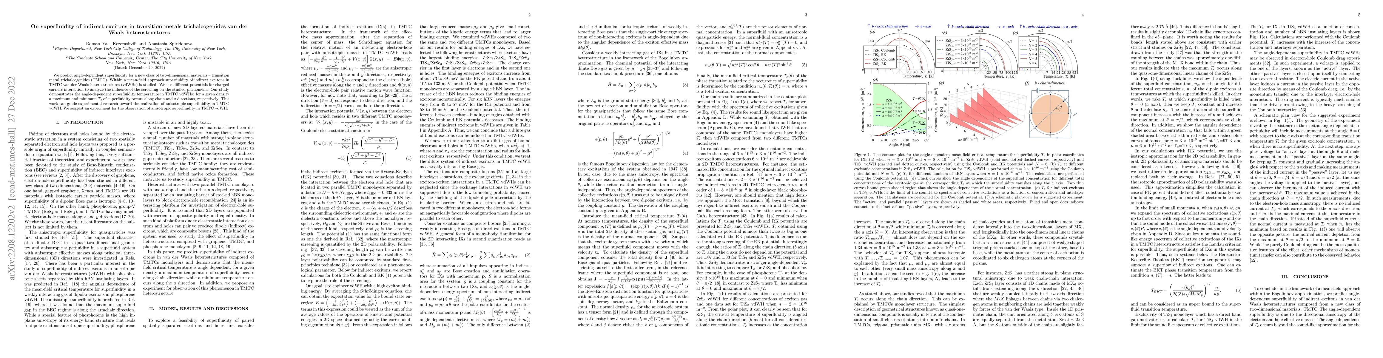 Thumbnail for On superfluidity of indirect excitons in transition metals
  trichalcogenides van der Waals heterostructures