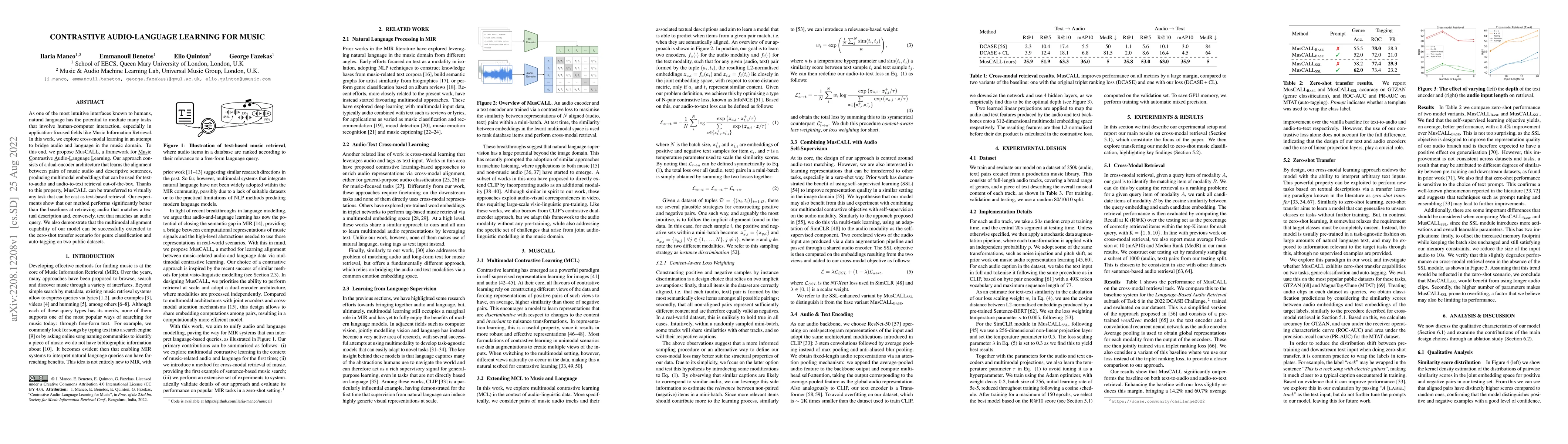 Thumbnail for Contrastive Audio-Language Learning for Music