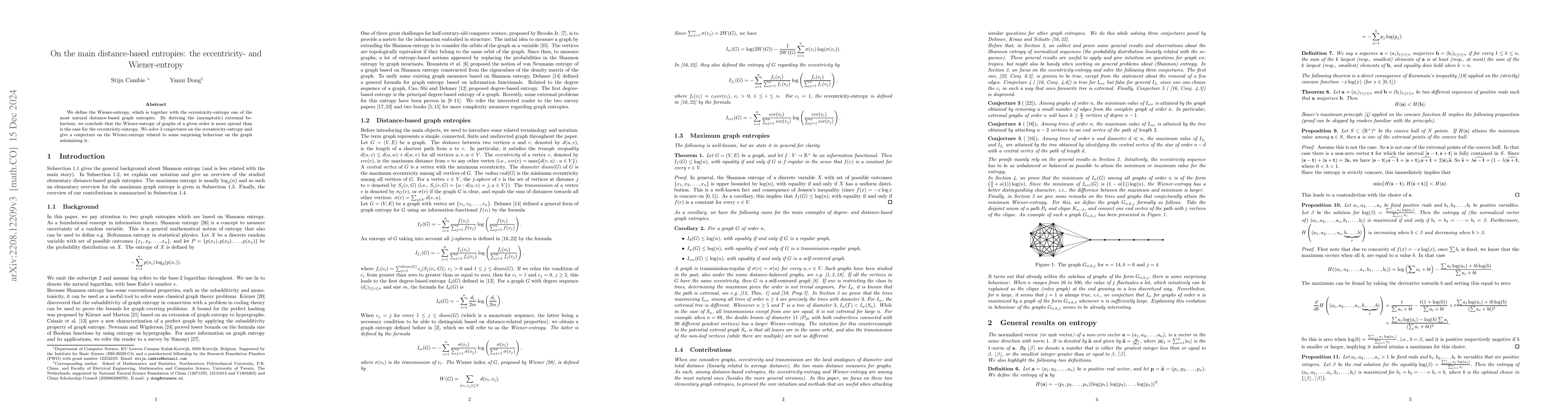 Thumbnail for On the main distance-based entropies: the eccentricity- and
  Wiener-entropy