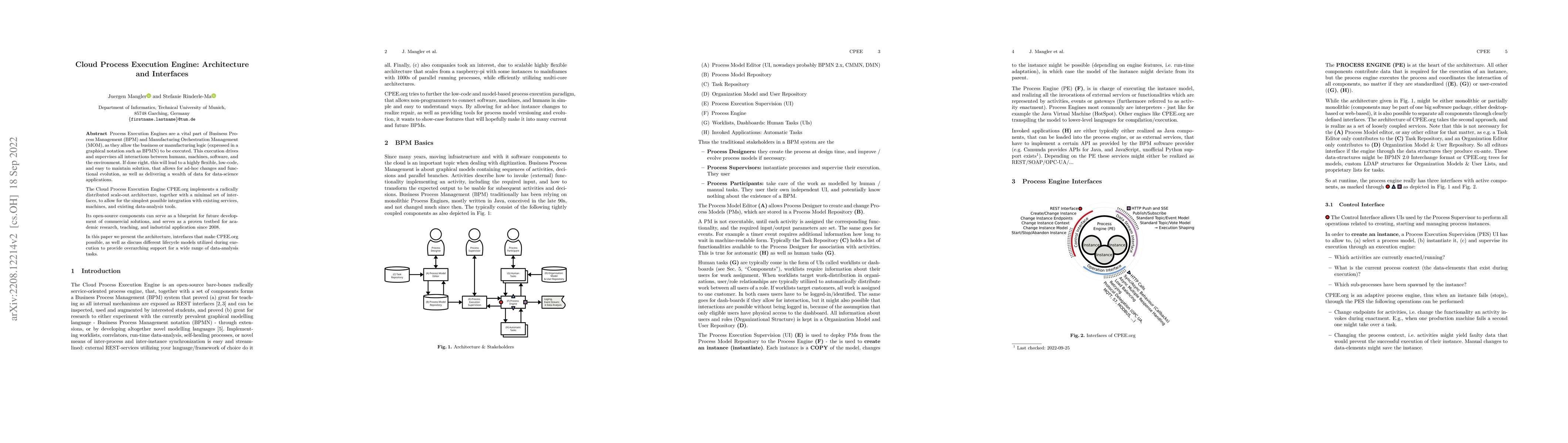 Thumbnail for Cloud Process Execution Engine: Architecture and Interfaces