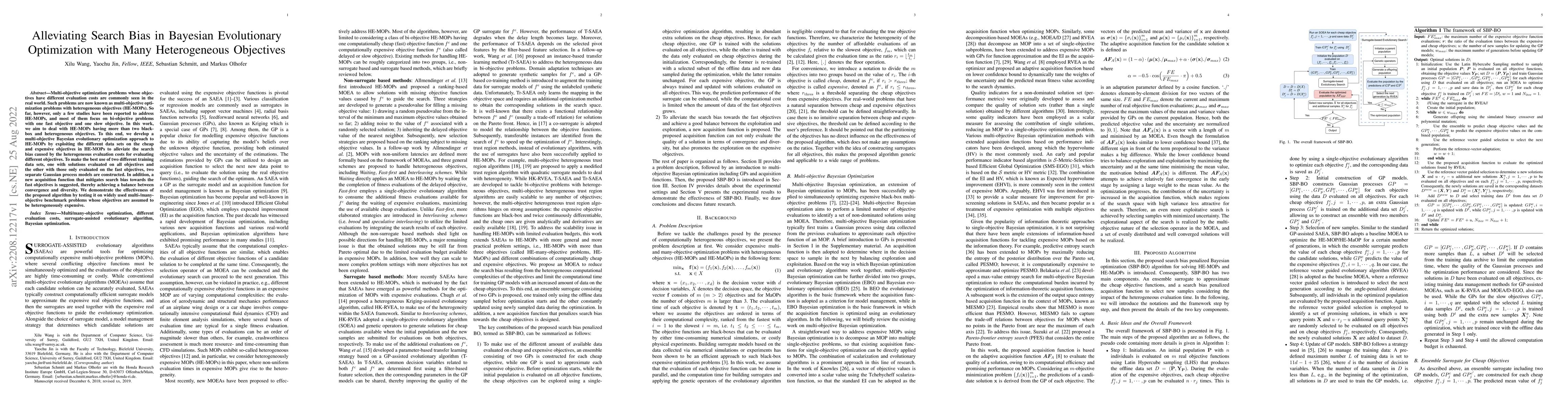 Thumbnail for Alleviating Search Bias in Bayesian Evolutionary Optimization with Many
  Heterogeneous Objectives