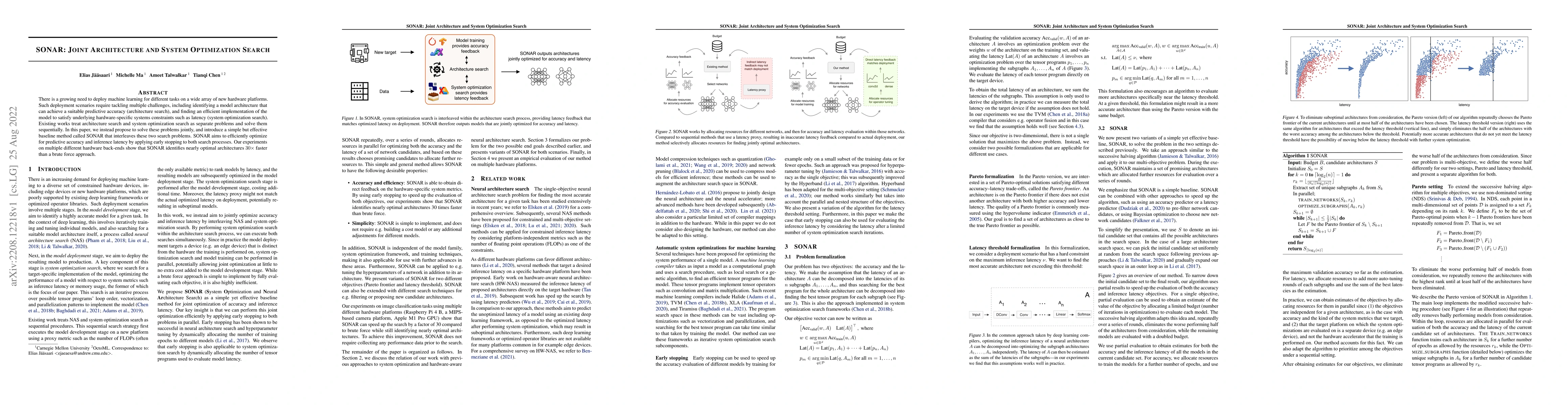 Thumbnail for SONAR: Joint Architecture and System Optimization Search