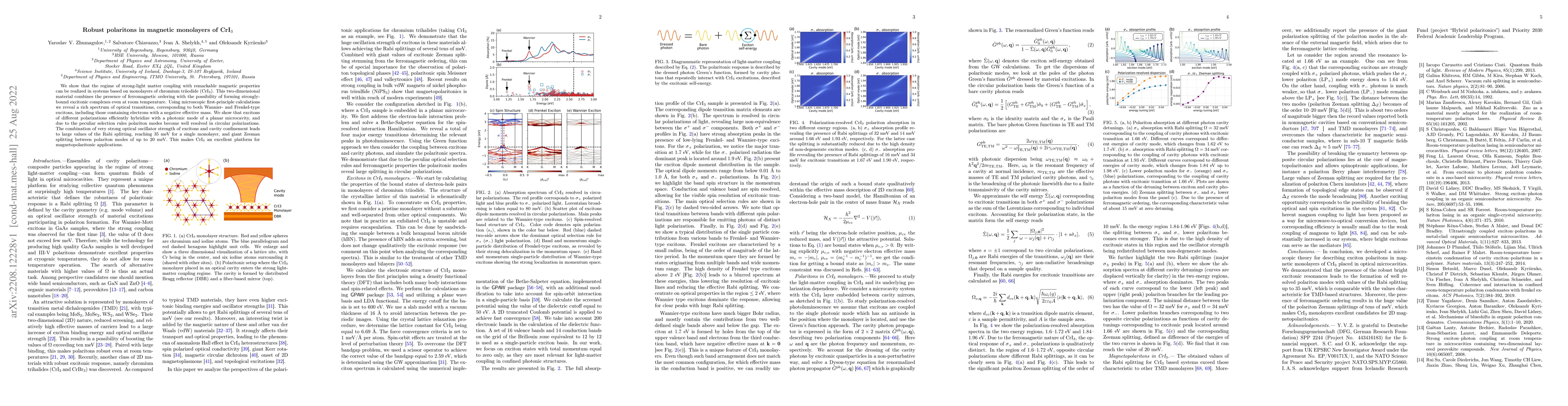 Thumbnail for Robust polaritons in magnetic monolayers of CrI3