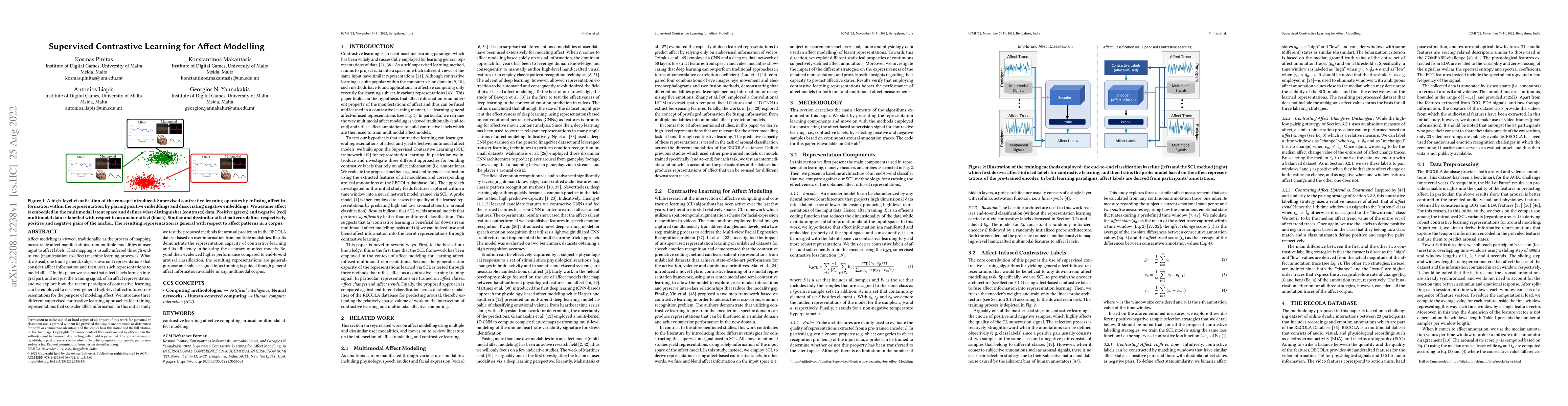 Thumbnail for Supervised Contrastive Learning for Affect Modelling