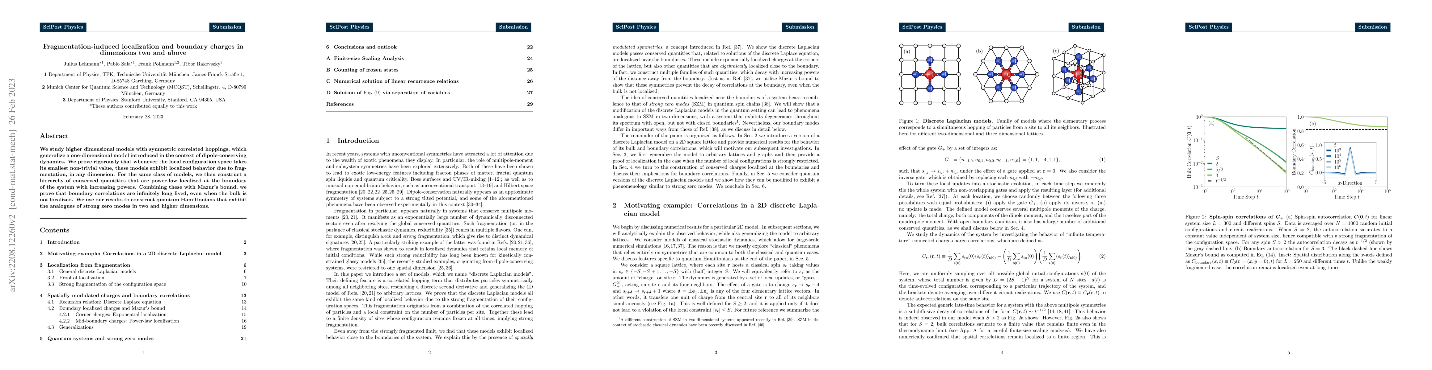 Thumbnail for Fragmentation-induced localization and boundary charges in dimensions
  two and above