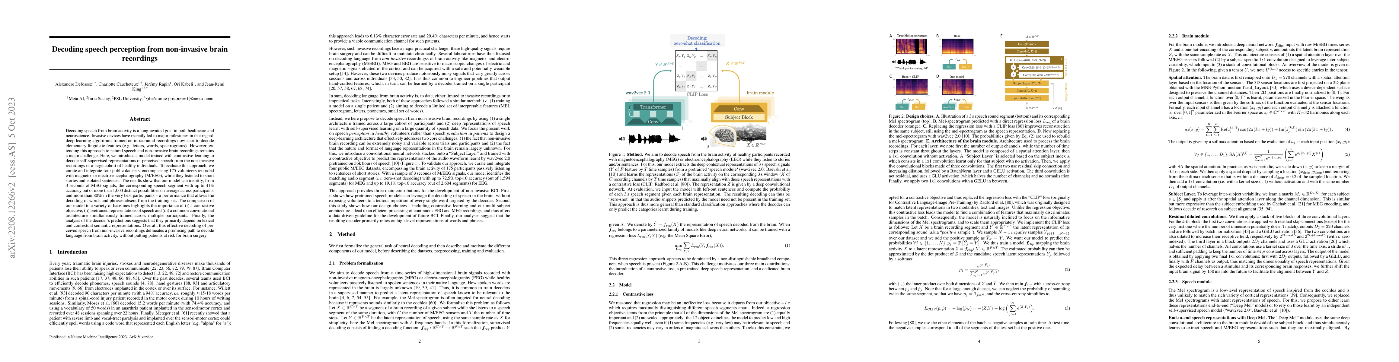 Thumbnail for Decoding speech perception from non-invasive brain recordings