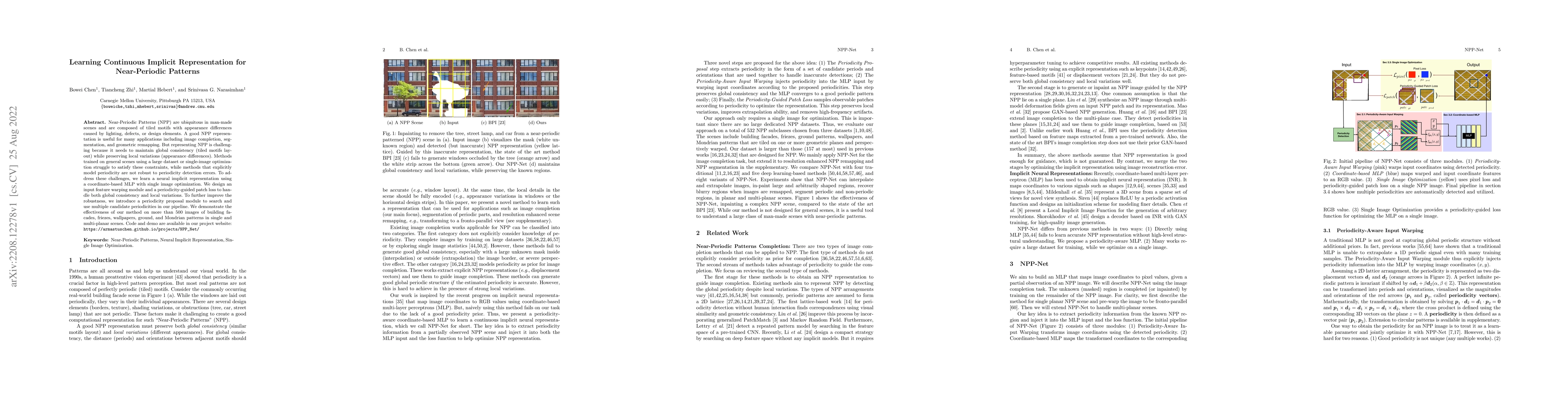 Thumbnail for Learning Continuous Implicit Representation for Near-Periodic Patterns