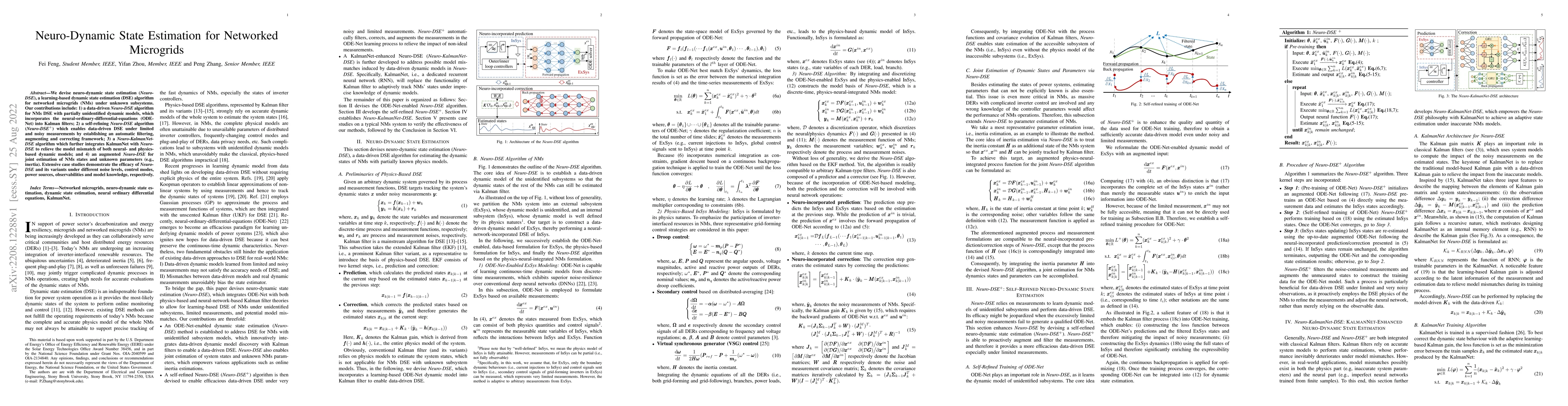 Thumbnail for Neuro-Dynamic State Estimation for Networked Microgrids