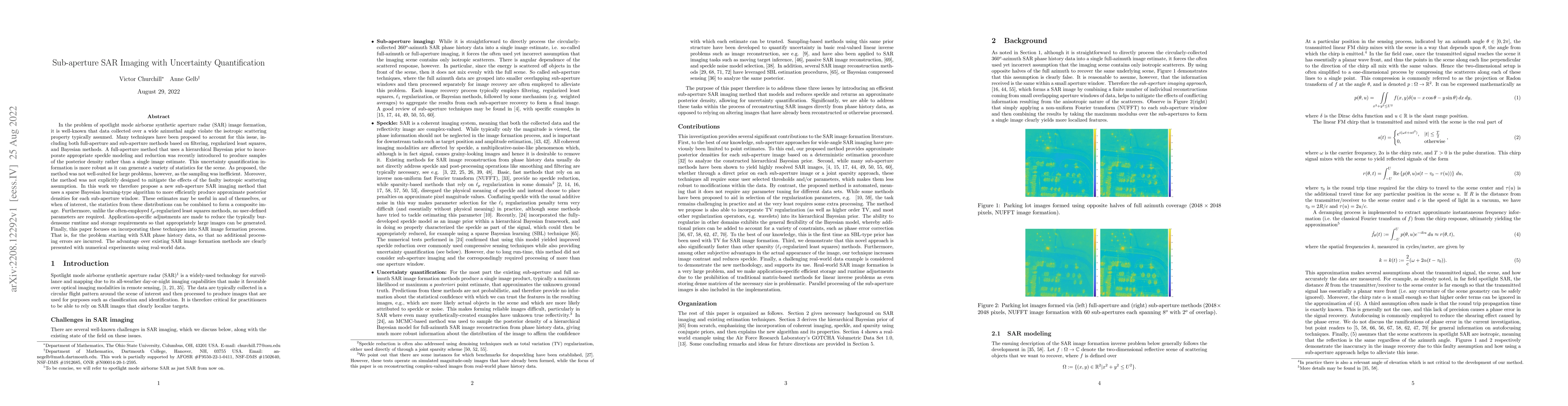 Thumbnail for Sub-aperture SAR Imaging with Uncertainty Quantification