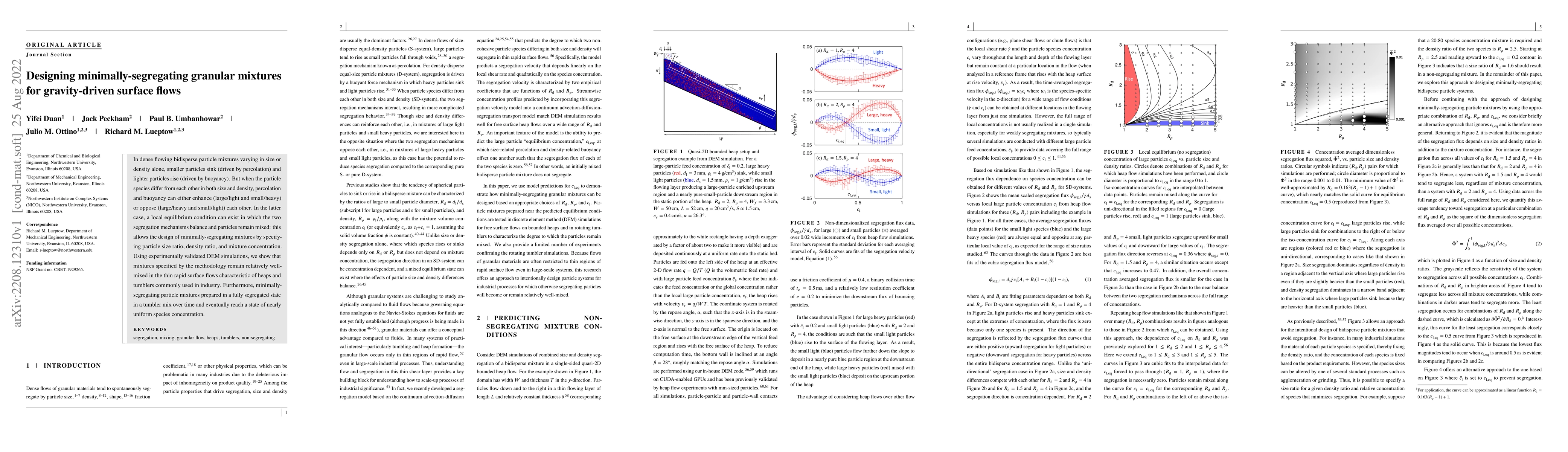 Thumbnail for Designing minimally-segregating granular mixtures for gravity-driven
  surface flows