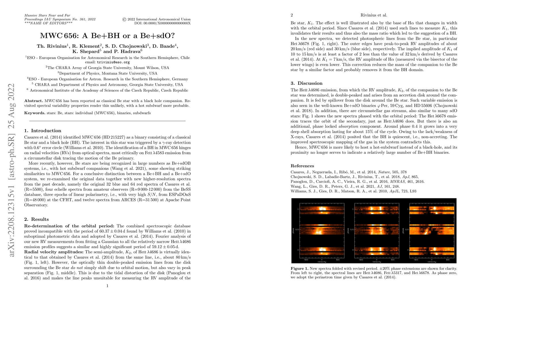 Thumbnail for MWC656: A Be+BH or a Be+sdO?