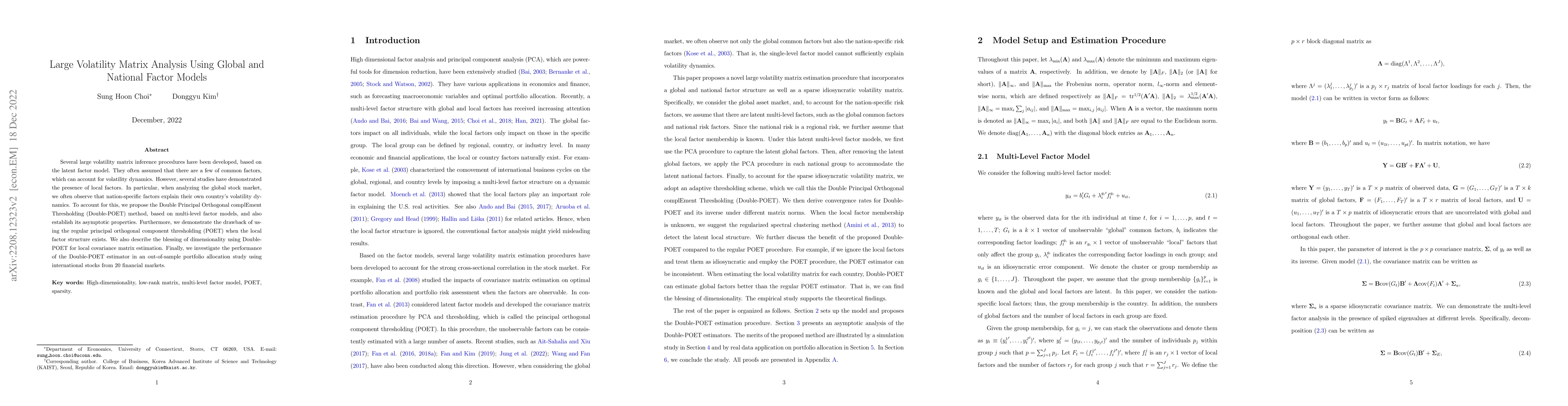 Thumbnail for Large Volatility Matrix Analysis Using Global and National Factor Models