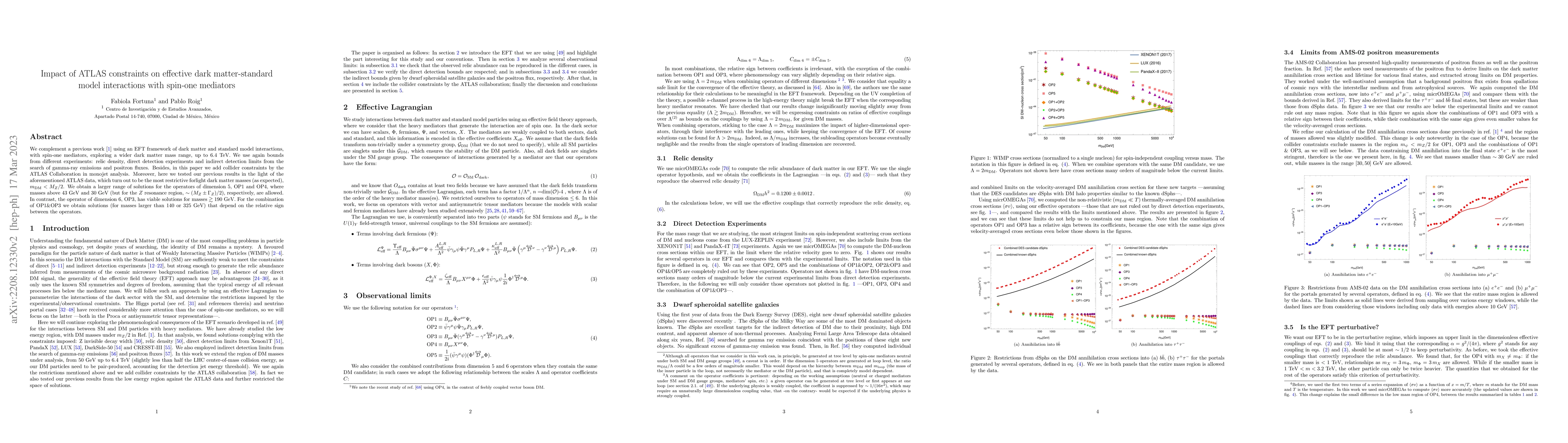 Thumbnail for Impact of ATLAS constraints on effective dark matter-standard model
  interactions with spin-one mediators