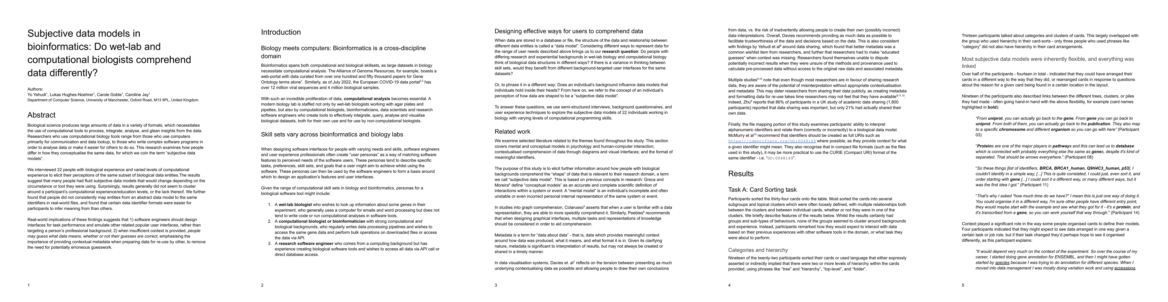 Thumbnail for Subjective data models in bioinformatics: Do wet-lab and computational
  biologists comprehend data differently?