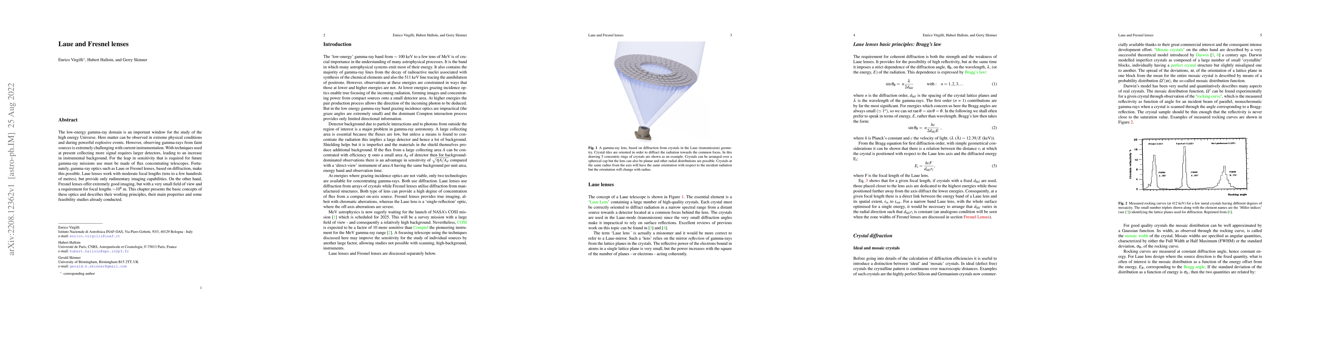 Thumbnail for Laue and Fresnel lenses