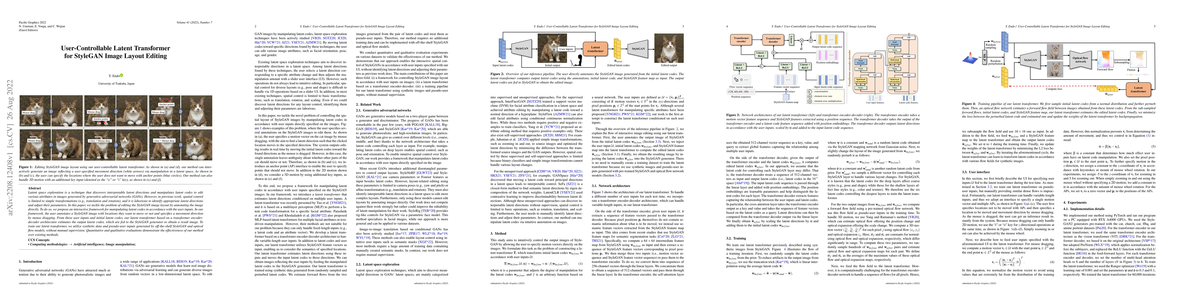 Thumbnail for User-Controllable Latent Transformer for StyleGAN Image Layout Editing